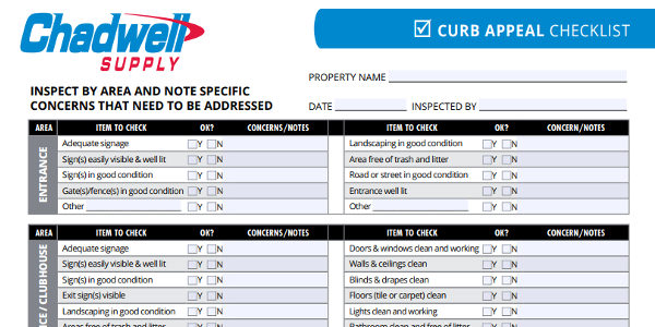 multifamily curb appeal checklist