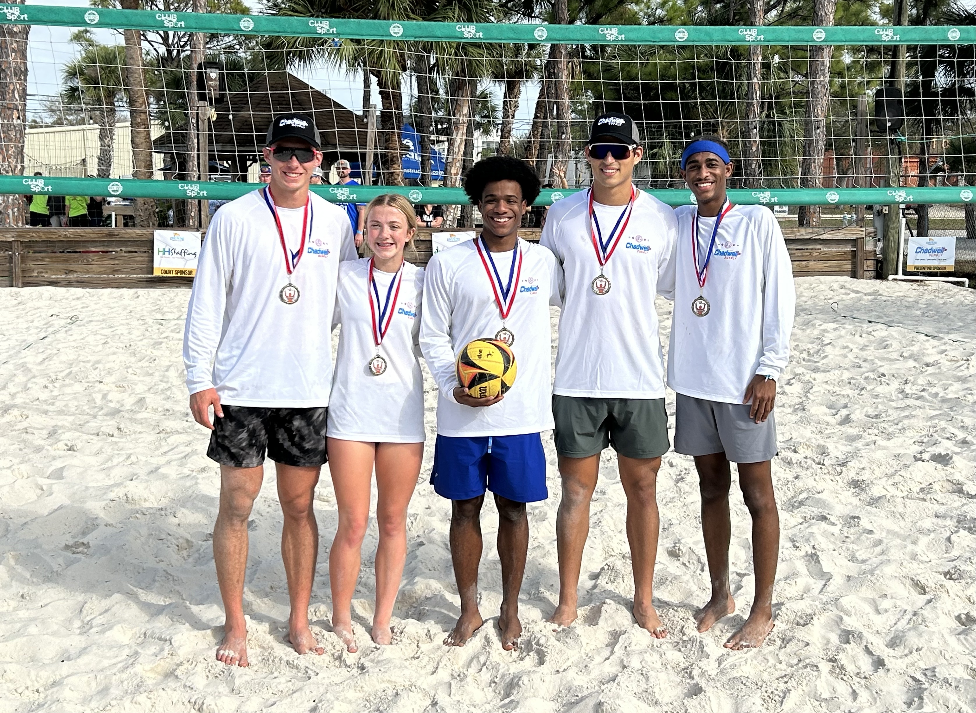 Chadwell Supply players Caleb Kwekel, Anastasia Harding, Elias De Jesus, Dylan Zacca, and Zardo De Jesus competed hard all day and came out on top. 